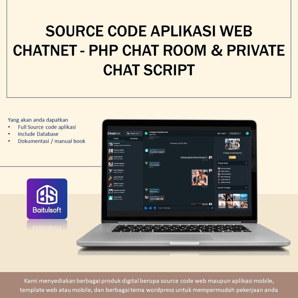 Jual SOURCE CODE APLIKASI WEB CHATNET - PHP CHAT ROOM & PRIVATE CHAT ...