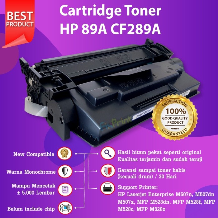 Jual FixPrint Toner Compatible HP 89A / CF289A Tanpa Chip | Shopee ...