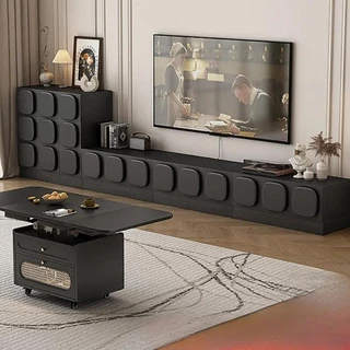 T.V テレビキャビネット ​​200cm 無垢材リビング・ミニマリストエンタメ