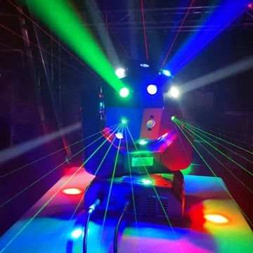 GVT Lampu Proyektor Disco Ball Moving Head 120W – 16 LED DMX512 RGB Untuk Pencahayaan Acara