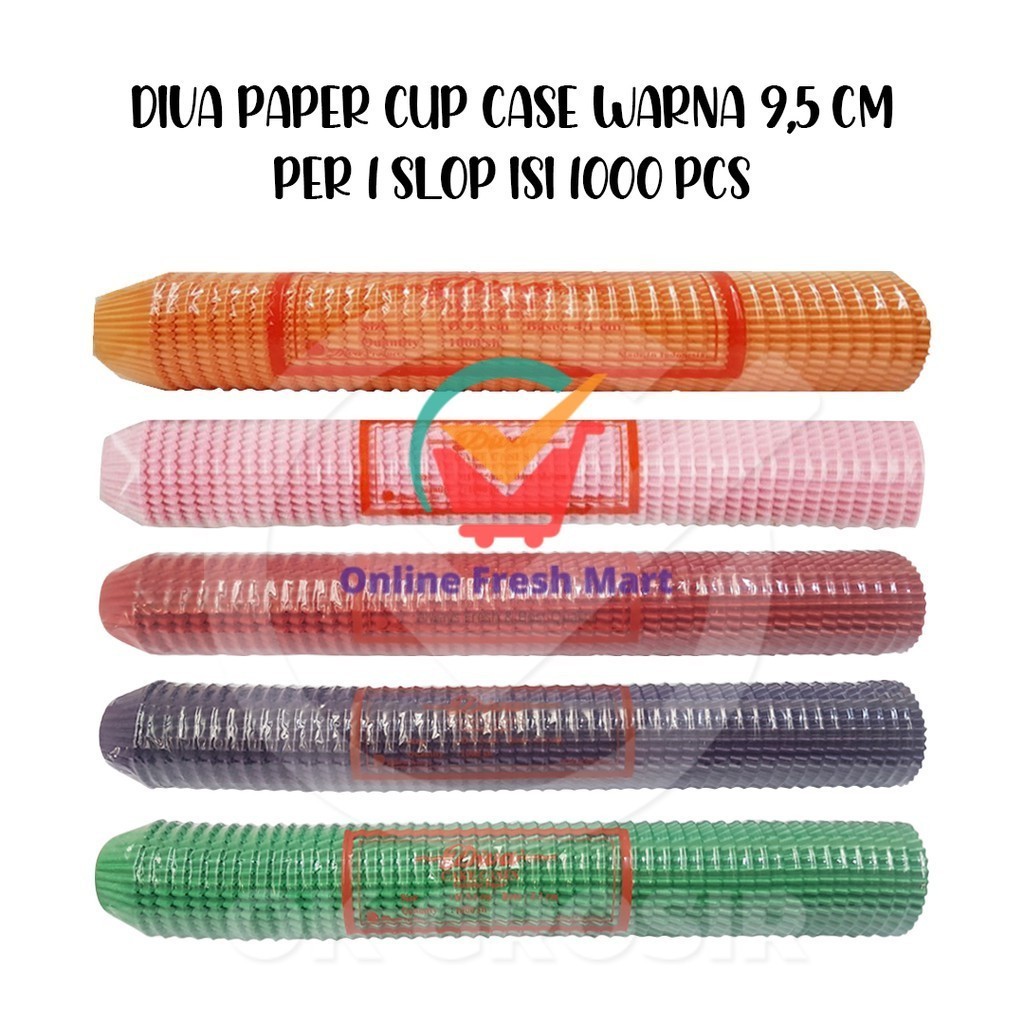 Jual Diva Paper Cup Case WARNA TUNGGAL 9,5 cm [ Per 1 Slop isi 1000 Pcs ...