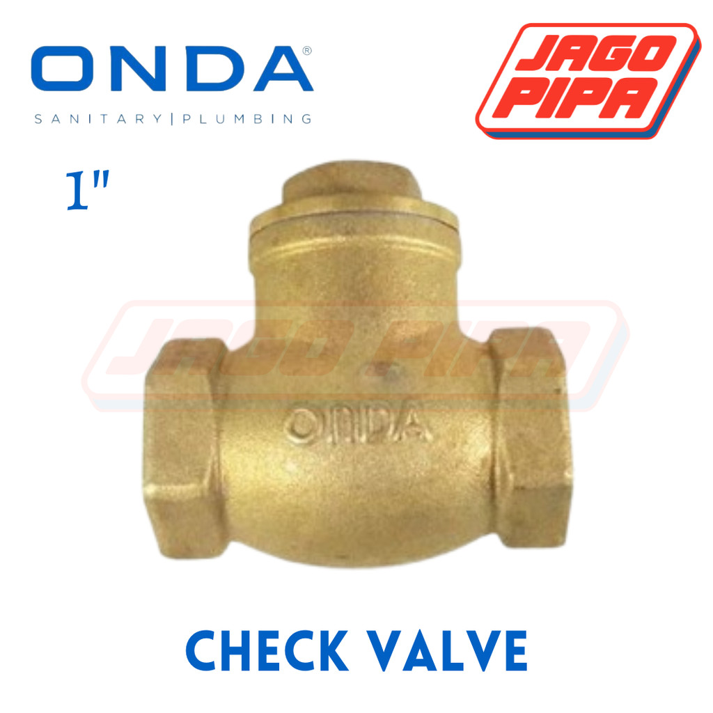 Jual Check Valve Onda 1 Inch Brass Kuningan Swing Check Valve / Klep ...