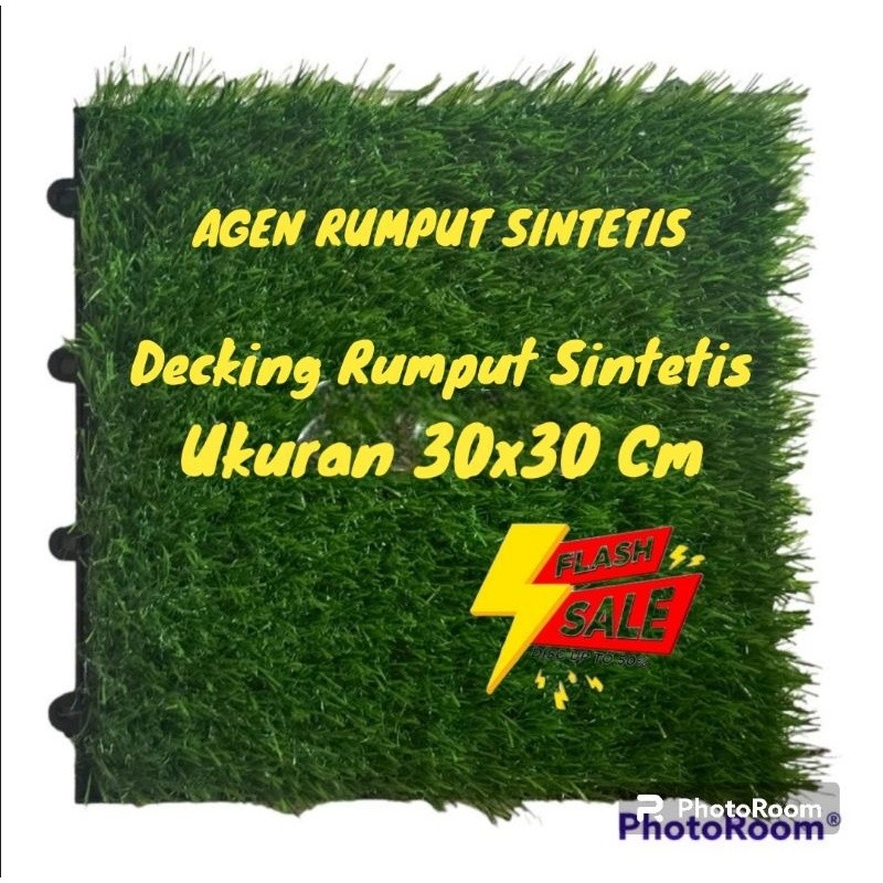 Jual DECKING TILE LANTAI RUMPUT SINTETIS UKURAN 30X30 CM TIPE SWISS ...