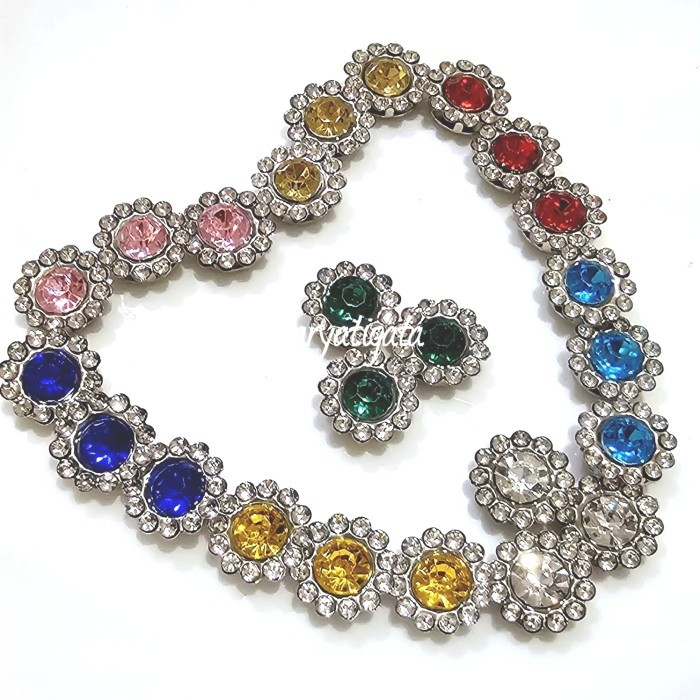 Jual [12 MM] Kristal Cangkang Bunga / Diamond Bunga Diameter 12 MM (12 ...