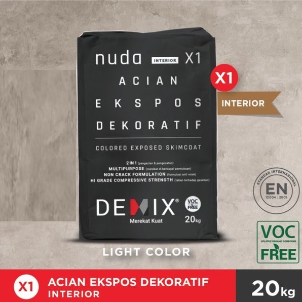 Jual Demix X1 Nuda Acian Expos Dekoratif Interior Light Color 20 KG ...