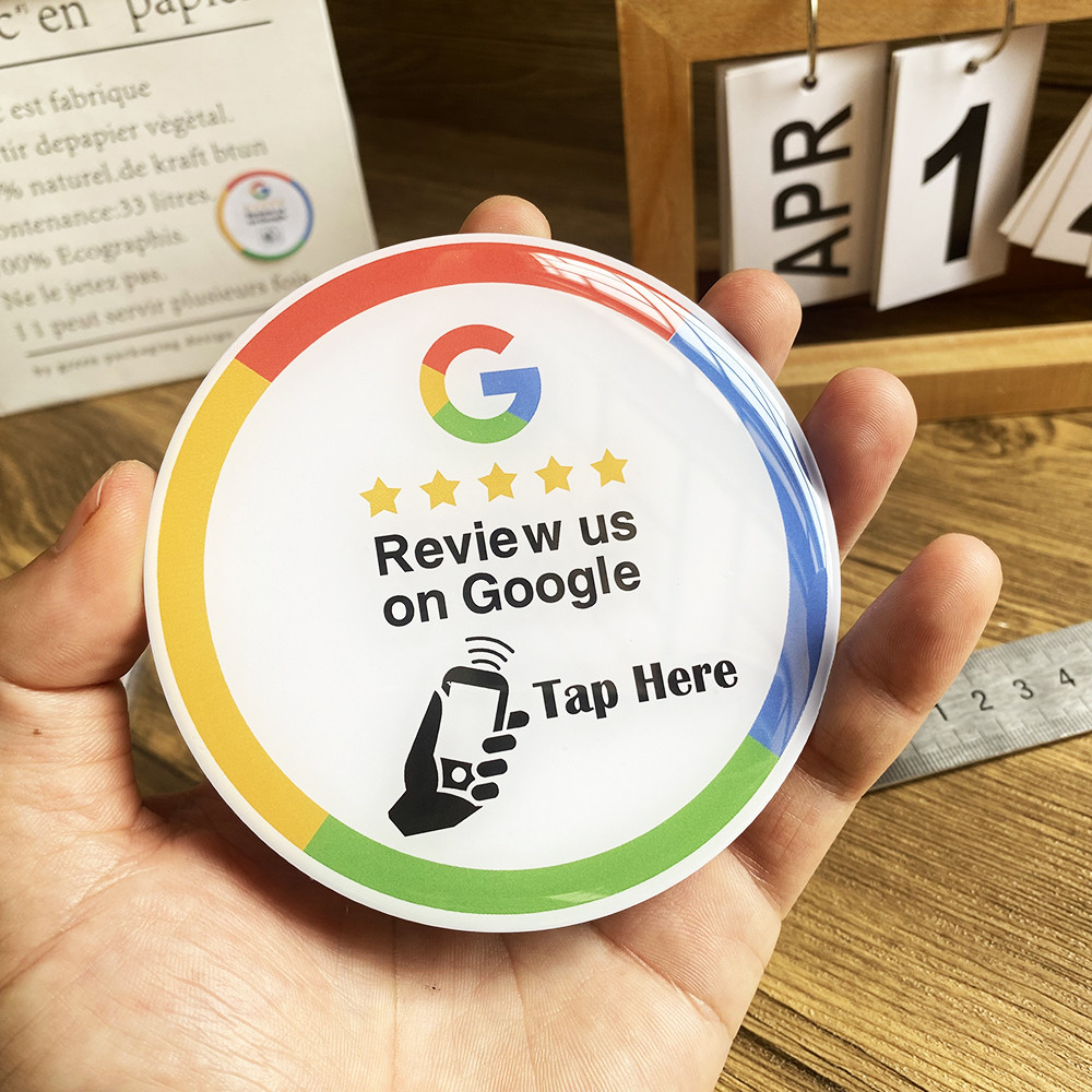 Jual NFC Chip Google Reviews Stickers PVC Epoxy NFC Menu Contactless ...