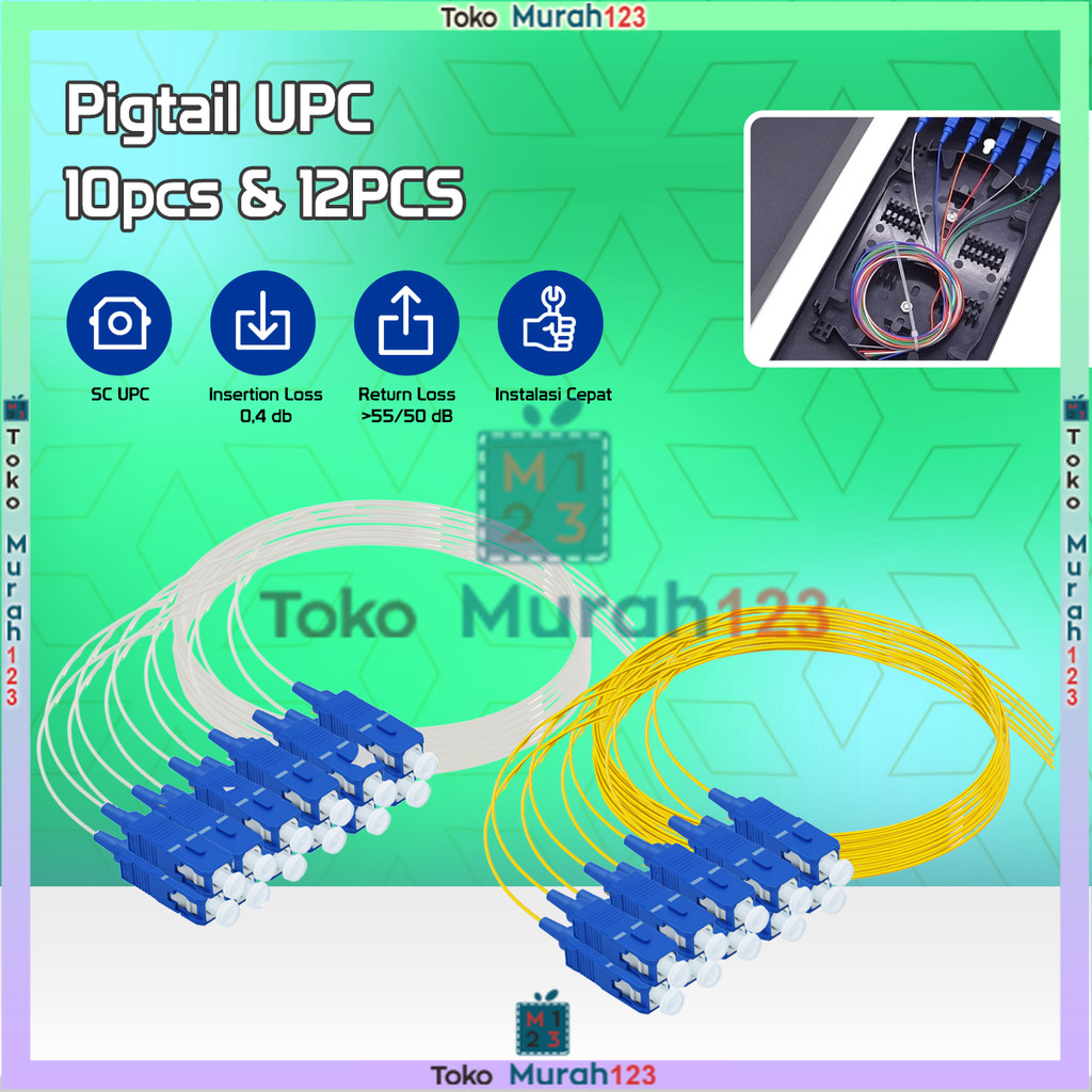 Jual TERBARU!!! Fiber Pigtail SC/UPC 0.9mm SM 1.5 Meter Kabel Fo ...