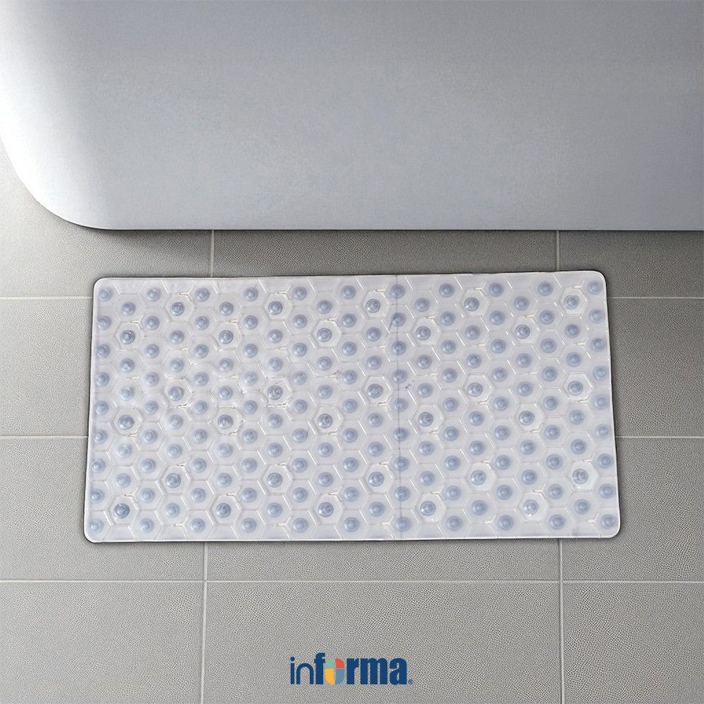 Jual Informa 37X72 cm Keset Kamar Mandi Square Dotty- Abu-Abu Bathmat ...