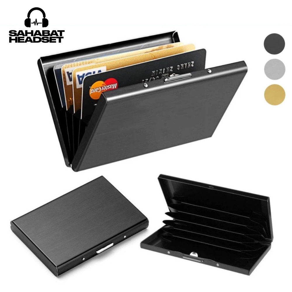 Jual Dompet Kartu Slim Aluminium 6 Slot / Anti Gores Benturan Credit ...