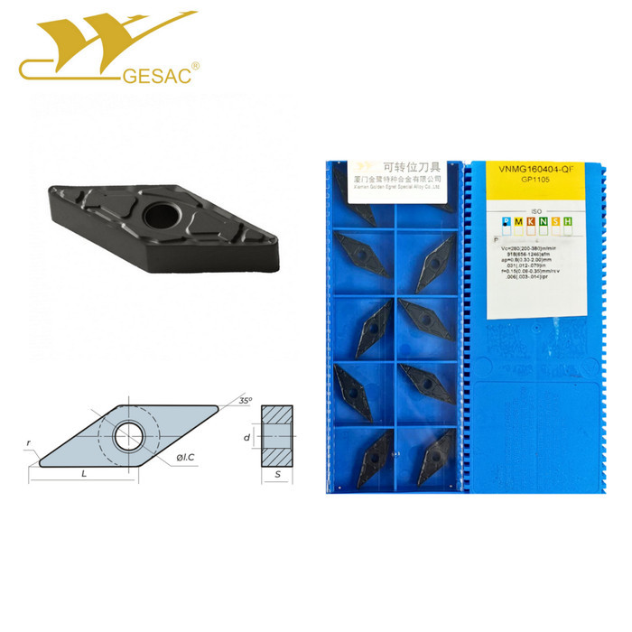 Jual Insert Bubut VNMG 160404 QF GESAC Pahat VNMG 16 04 04 VNMG160404 ...