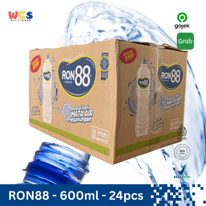 Jual RON88 Air Mineral Botol 600ml (24 pcs) – GOJEK - GRAB - Kesegaran ...
