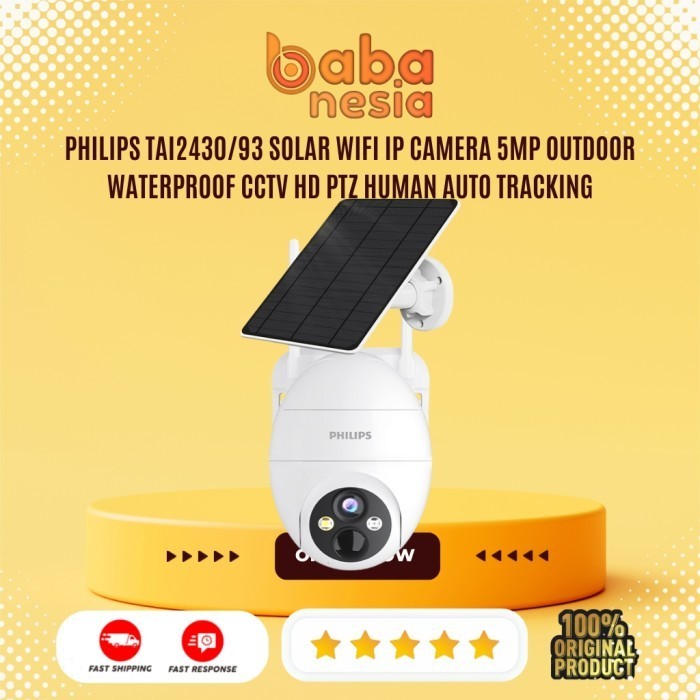 Jual PHILIPS TAI2430/93 SOLAR WIFI IP Camera 5MP Outdoor Waterproof ...