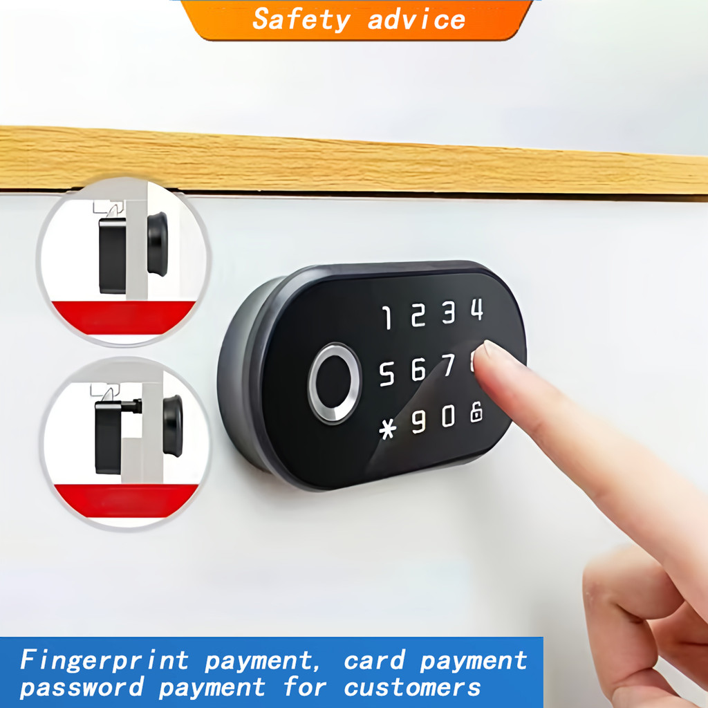Jual Smart Drawer Lock Password Fingerprint Swipe Card Changing Cabinet ...