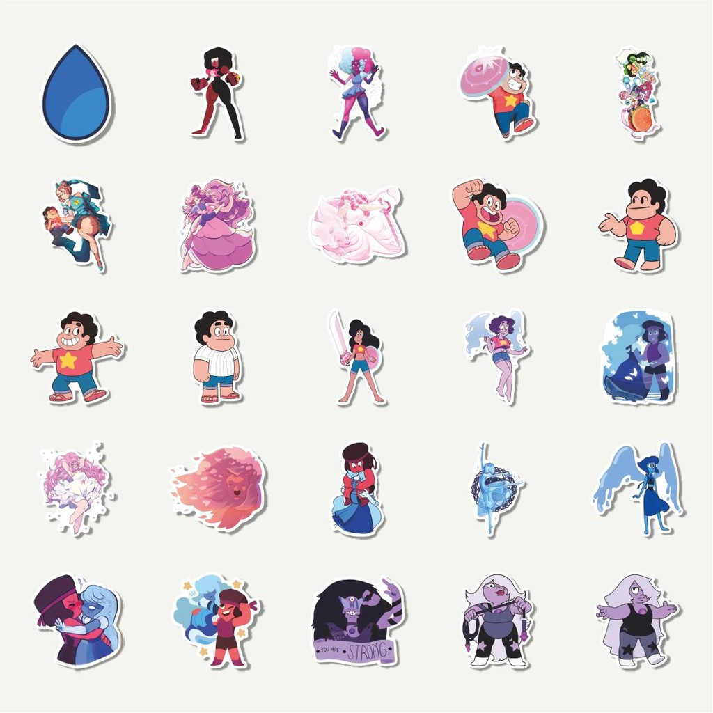 Jual Sticker Pack Stiker Kartun Steven Universe Char Mix 3 | Sticker ...