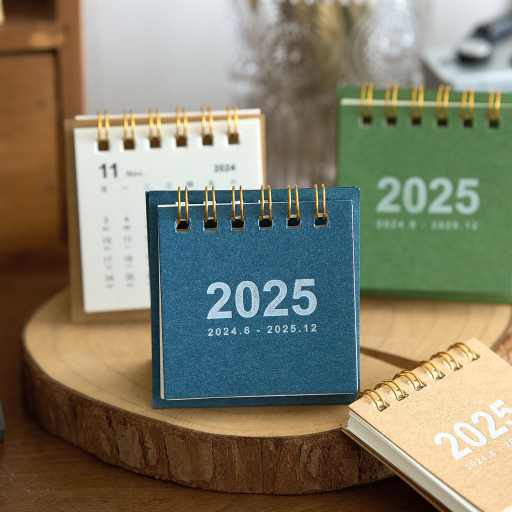 Jual Mini Desk Calendar 2025 Small Desktop Calendar Thick Paper Twin ...
