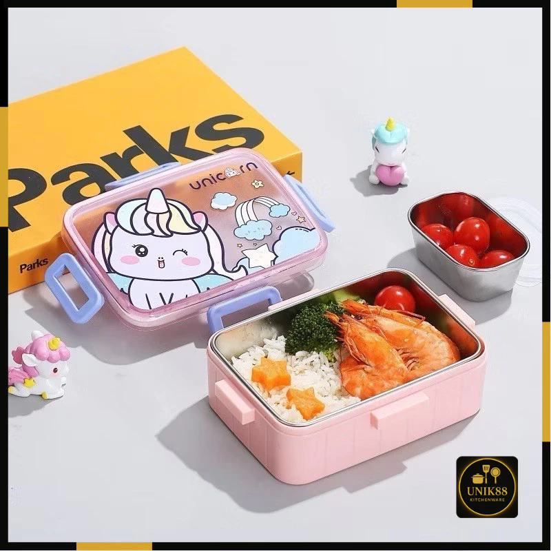 [UNIK88] Kotak Makan Bento Yummy Box Stainless | AutoStock