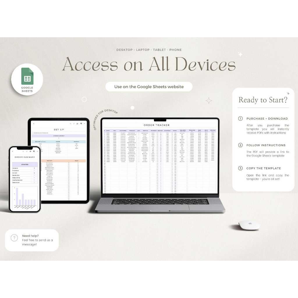 Jual Order Tracker Spreadsheet Small Business Google Sheets Order Sales ...