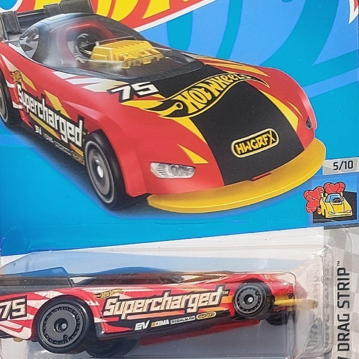 Hot Wheels 2022 Supercharged HW Drag Strip 5/10 Red 211/250 – Mint Condition Collectible Car