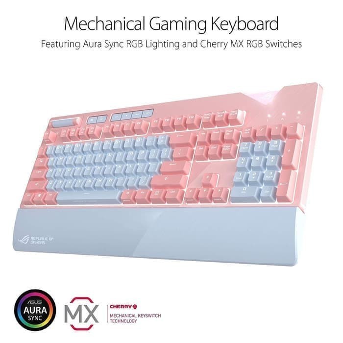 Jual ASUS ROG FLARE Mechanical Gaming Keyboard - PINK EDITION | Shopee ...
