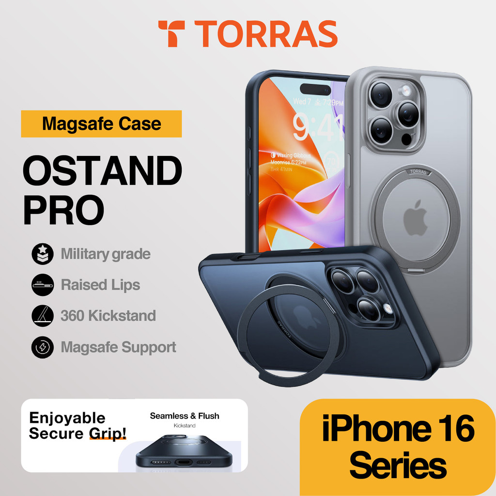 Jual Case iPhone 16 Pro Max / 16 Pro Torras Ostand Pro 360 Magsafe ...