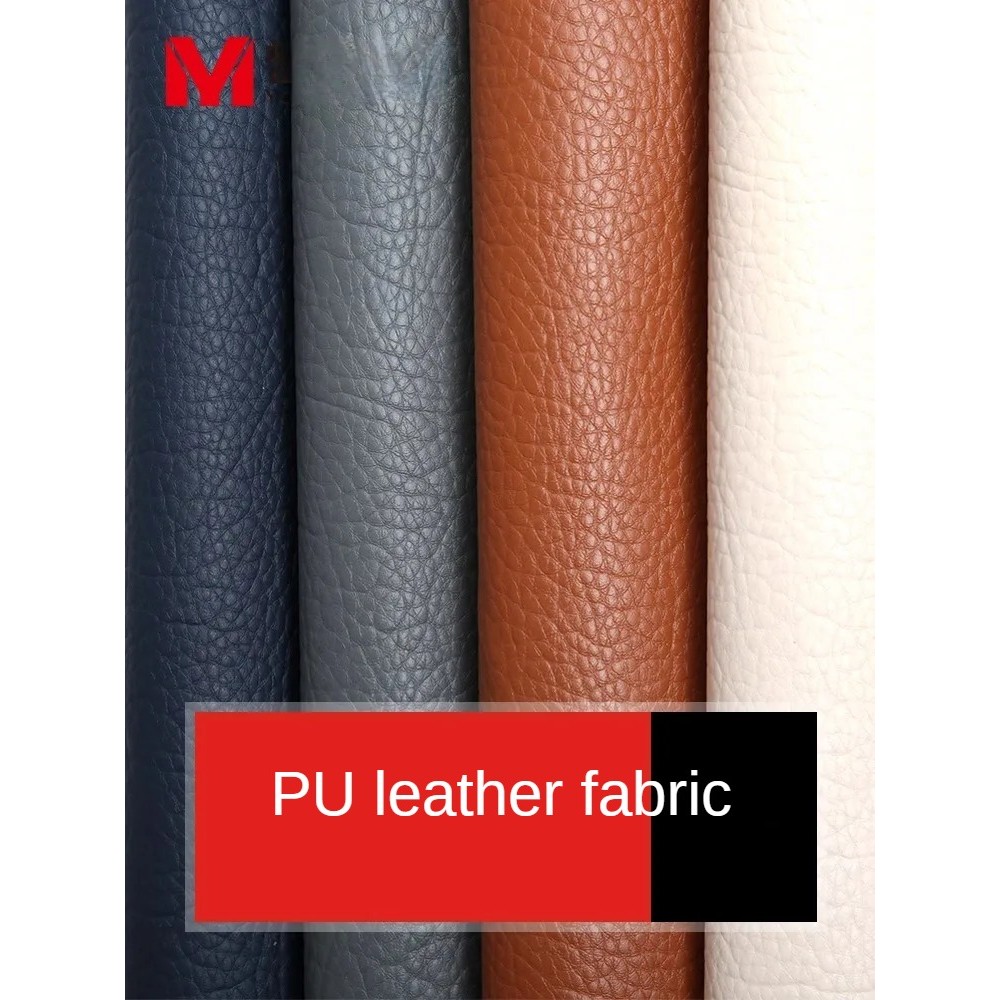 Jual Soft Lychee Pattern Faux Leather Fabric By The Meter for ...