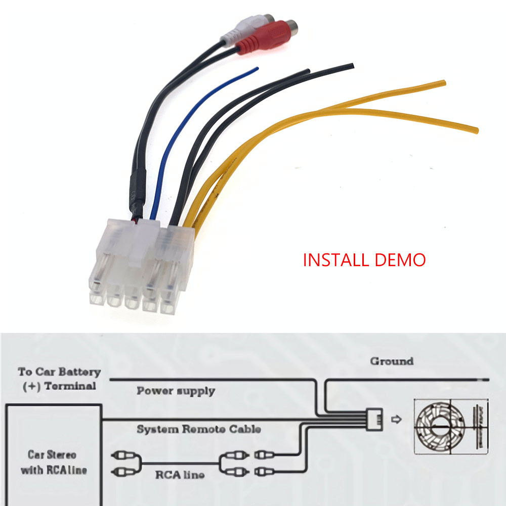 Jual Pin Car Stereo Amplifier Power Harness Sub Woofer Rca Plug For