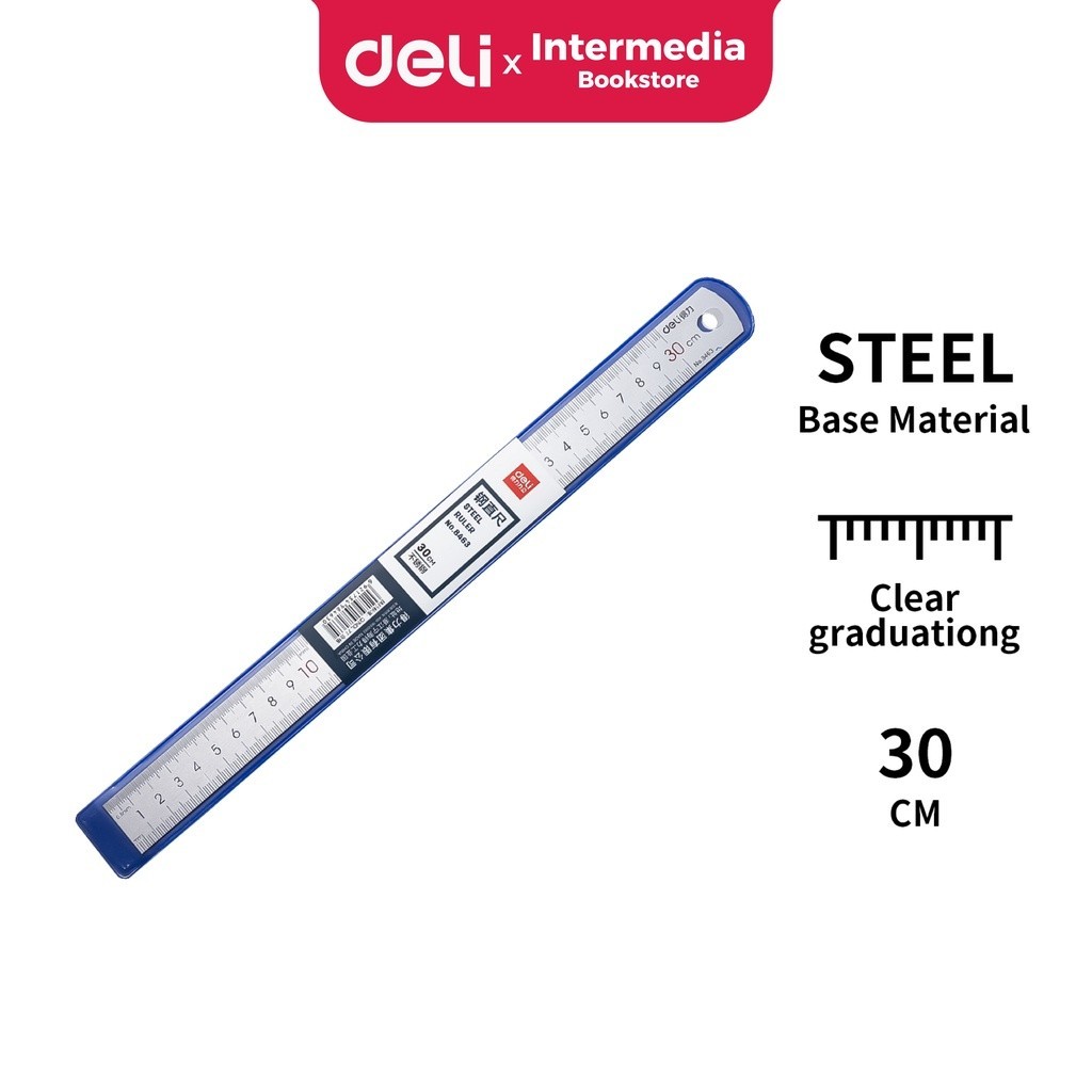 Jual Deli 8463 Drafting Ruller / Penggaris Besi Steel Metal Stainless ...