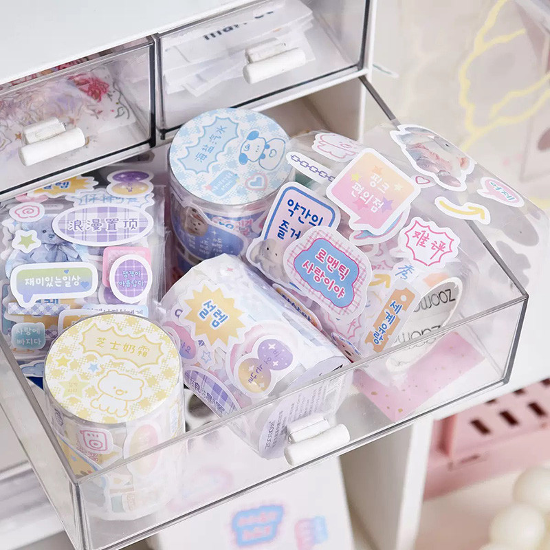Jual Stiker Selotip Aesthetic Jurnal Scrapbook Sticker Lucu Dekorasi ...