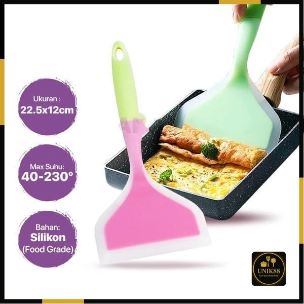[UNIK88] Spatula Masak Tamagoyaki / Spatula Silikon | AutoStock