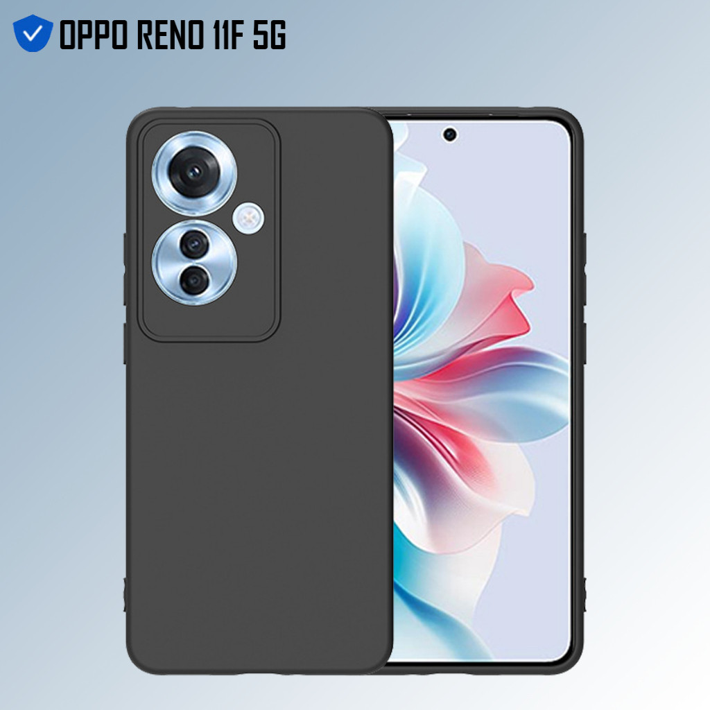 HAOYE Cover per OPPO Reno 11F 5G / Reno11 F 5G, Custodia in Colori Sfumato, Vetro Temperato Antigraffio Back Cover + Bordo in Silicone Morbido TPU Protettiva Case(6