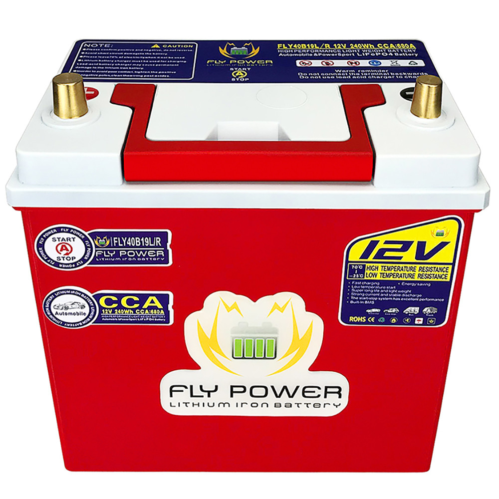 Jual Flypower Car Battery 40B19 12.8V 20AH CCA 720A Jump Starter Car ...
