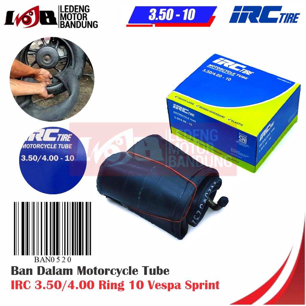 Jual Ban Dalam IRC 350/400 Ring 10 Motor Vespa Sprint Tire Rubber Tube ...