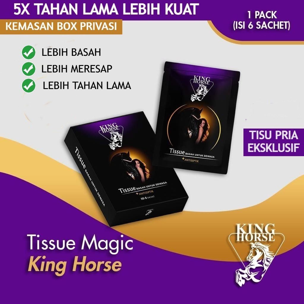 Jual King Horse Tisu Magic Tahan Lama Tisue Megic Pria Isi 6 | Shopee ...