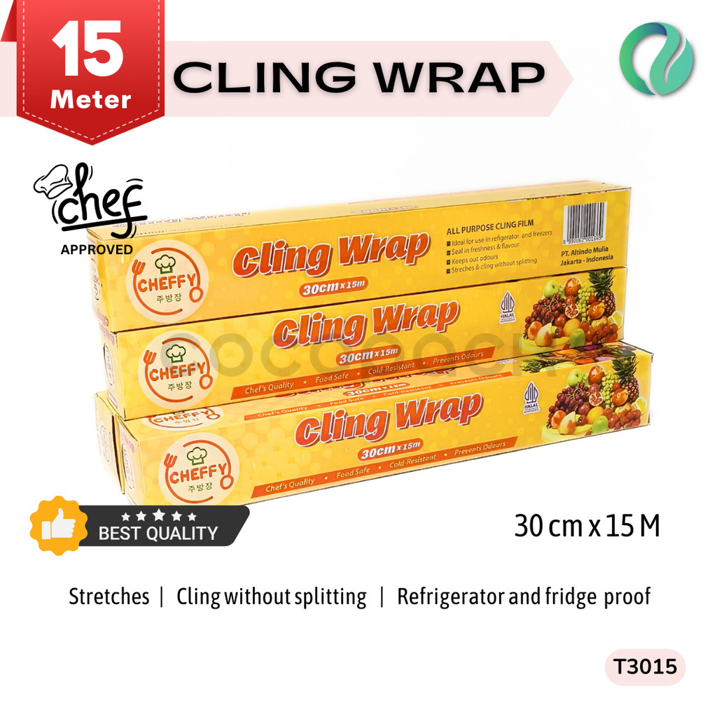 Jual CHEFFY Film Plastic Cling Wrap 30cmx15M | Shopee Indonesia