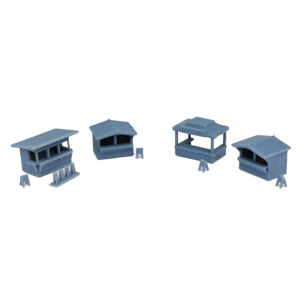 Kit De Bâtiments Pour Réseau Ferroviaire échelle Z (1:220) - Imprimé 3D, à Peindre Et Assembler