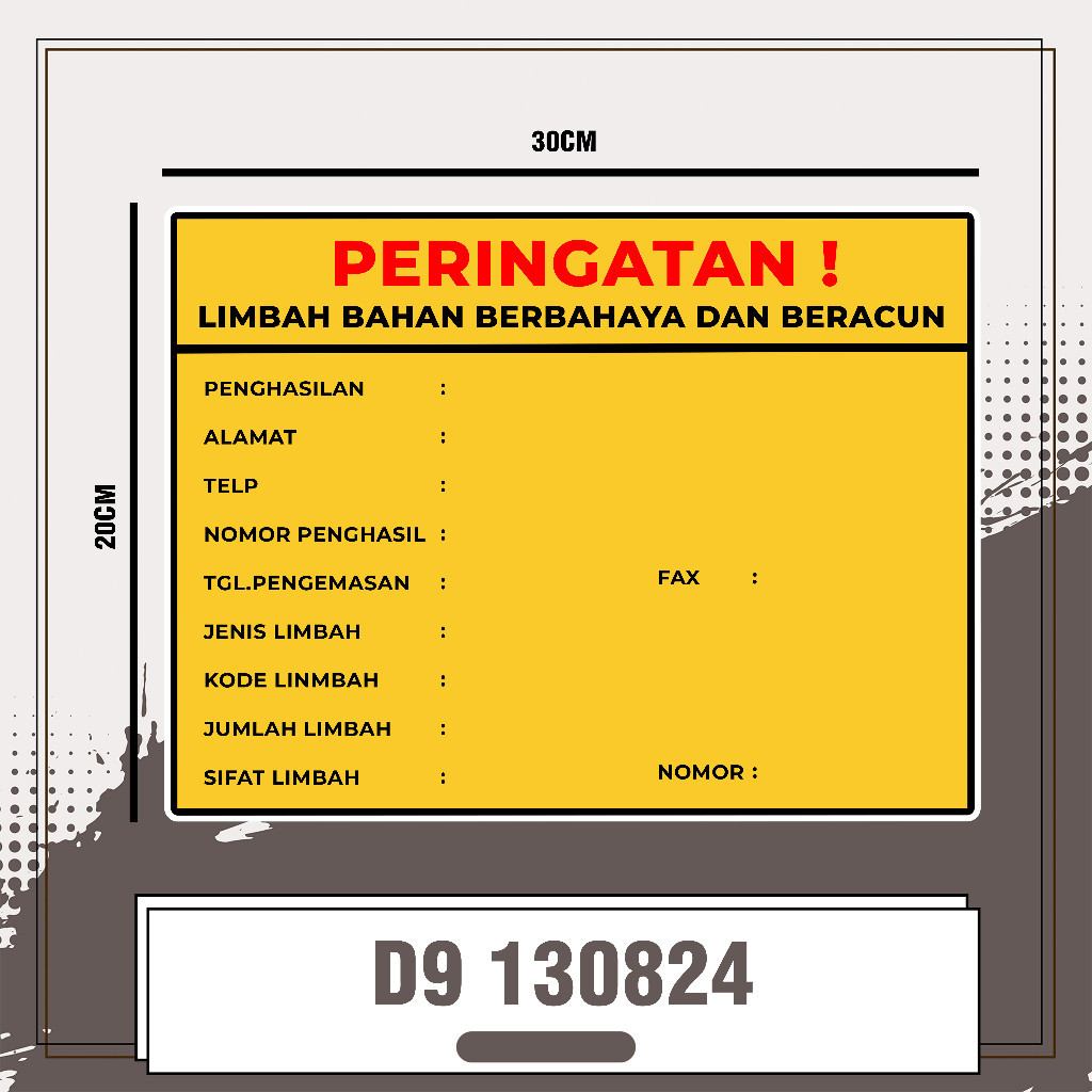 Jual Stiker Label Tanda Simbol Keterangan Limbah B3 multi Sticker ...