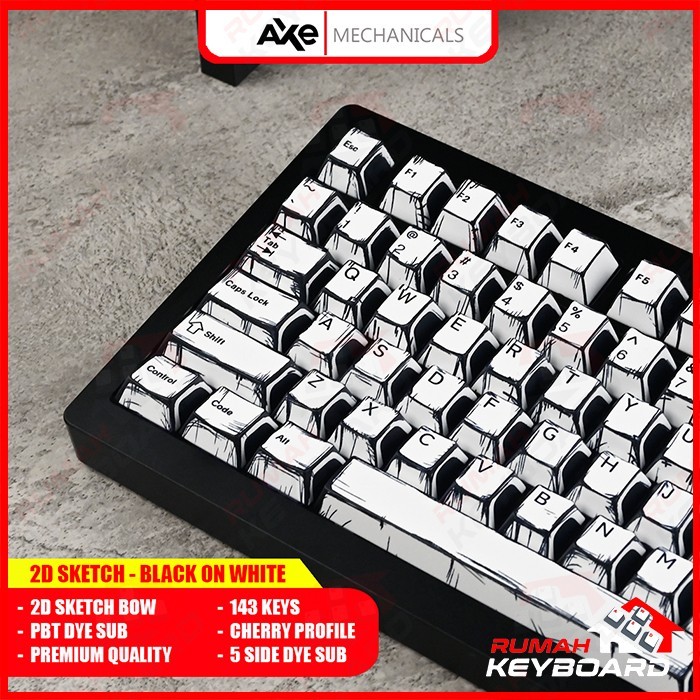 Jual AXE MECHANICALS - 2D Sketch Black On White - Cherry - Profile ...