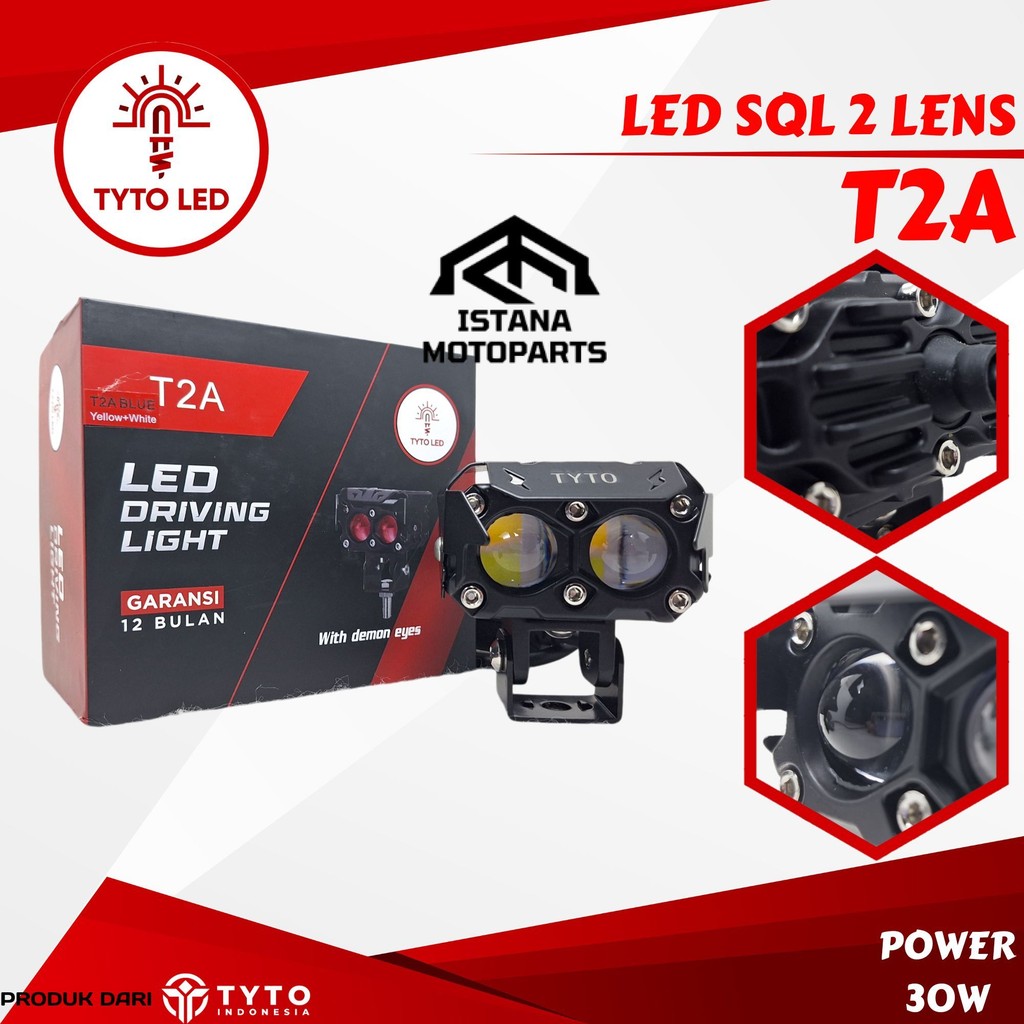 Jual TYTO T2A Lampu Led SQL 2 Mata Lens 30Watt With Demon Eyes ...