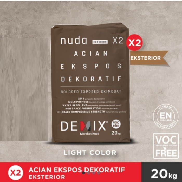 Jual Demix X2 Nuda Acian Expos Dekoratif Exterior Light Color 20 KG ...