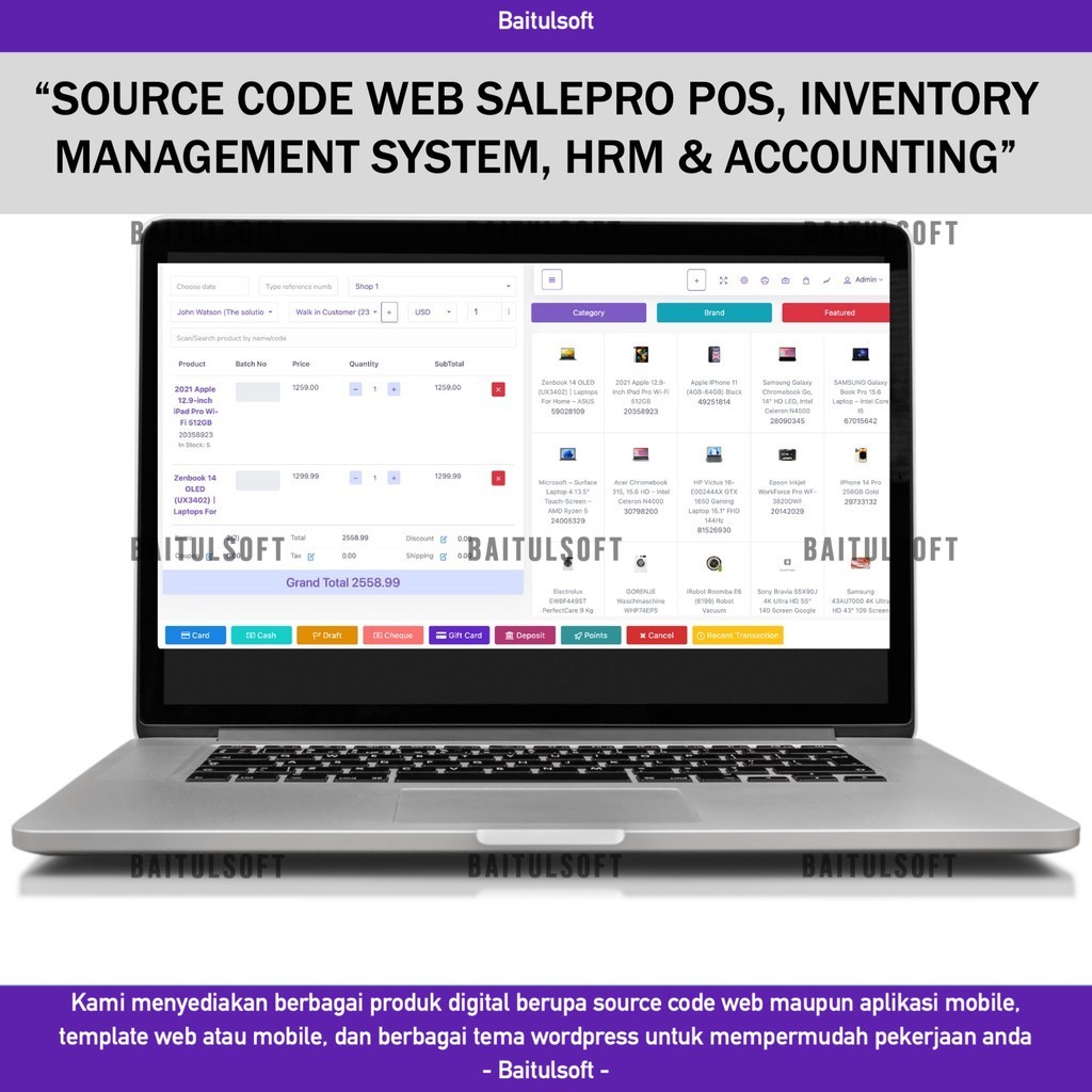 Jual SOURCE CODE APLIKASI WEB SALEPRO POS, INVENTORY MANAGEMENT SYSTEM ...