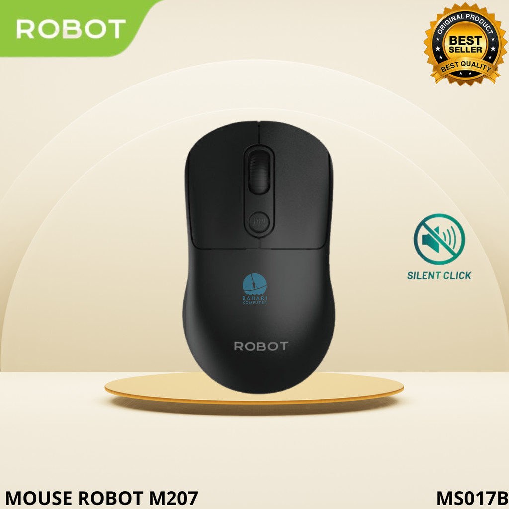 Jual Mouse Wireless Robot M207 2.4GHz Silent Optical 800 -1600DPI ...