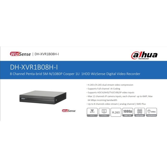 Jual Dvr Dahua Ch Mp Ultra Hd Dh Xvr B H Original Memory