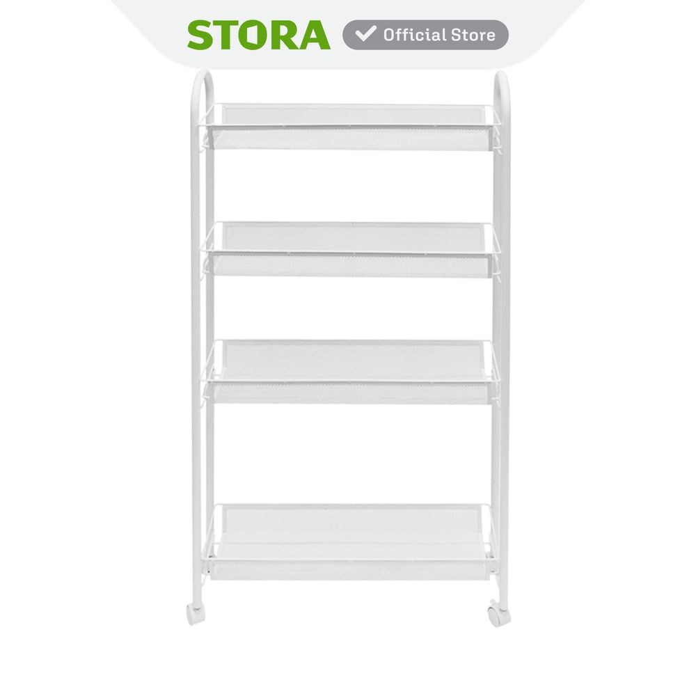 Jual Stora Rak Troli 4 Tingkat - Putih Tempat Penyimpanan Multifungsi ...