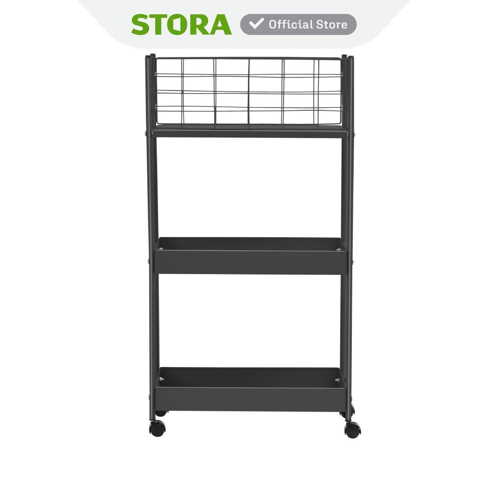 Jual Stora Kassy Rak Troli 3 Tingkat Slim - Hitam Tempat Penyimpanan ...