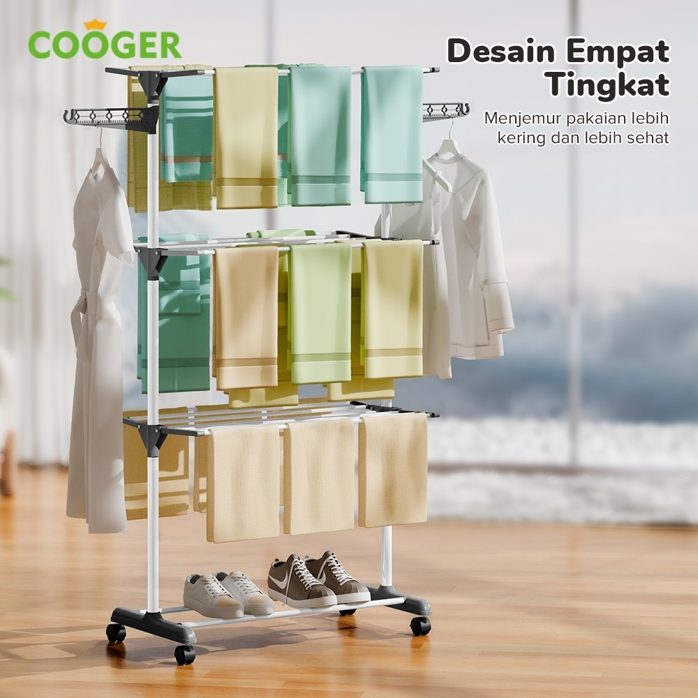 Jual COOGER Rak Jemuran Baju Lipat Pakaian Tempat Jemuran Pakaian Rak ...