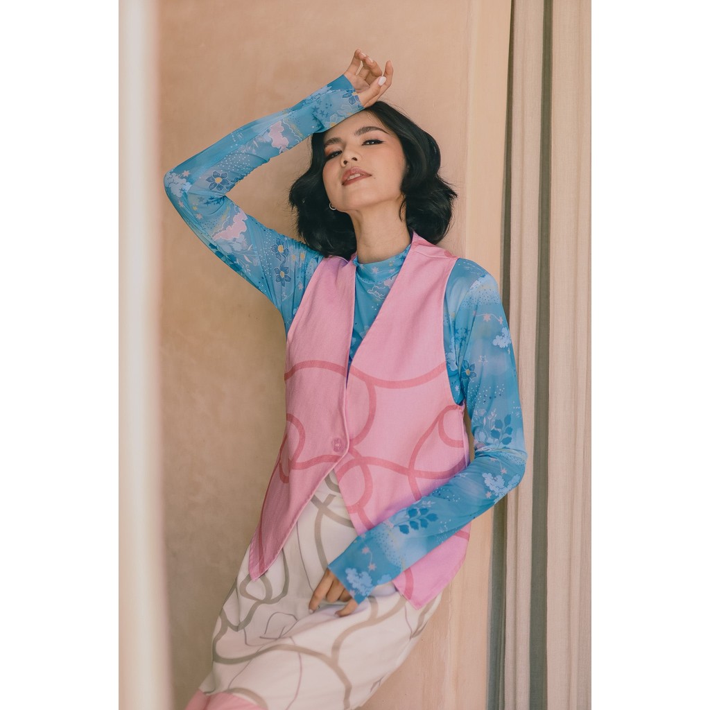 Jual Calla The Label - Calla x Adinia Emily Denim Vest in Pink ...