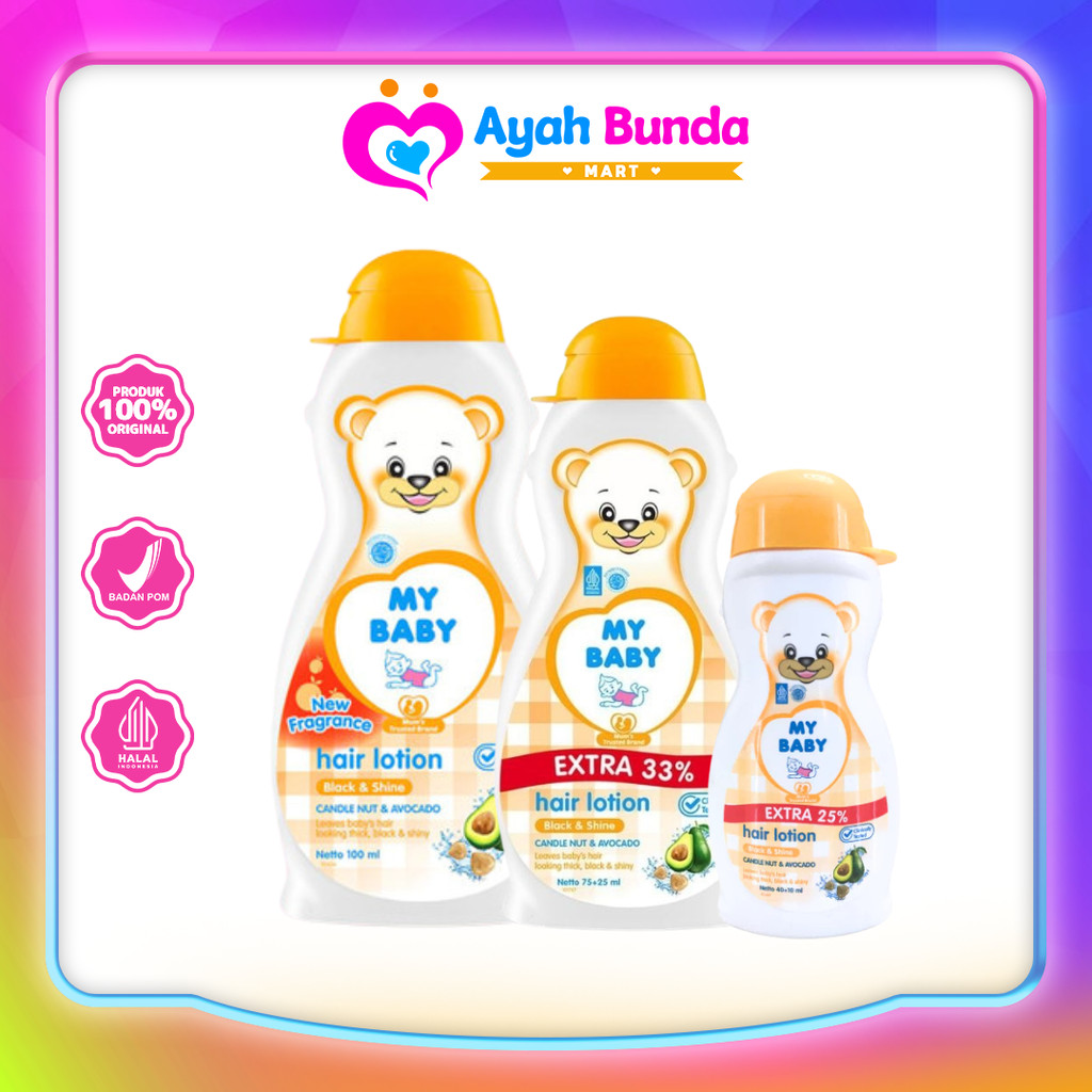 Jual MY BABY Hair Lotion Black & Shine - Losion Pelebat Penyubur Rambut ...