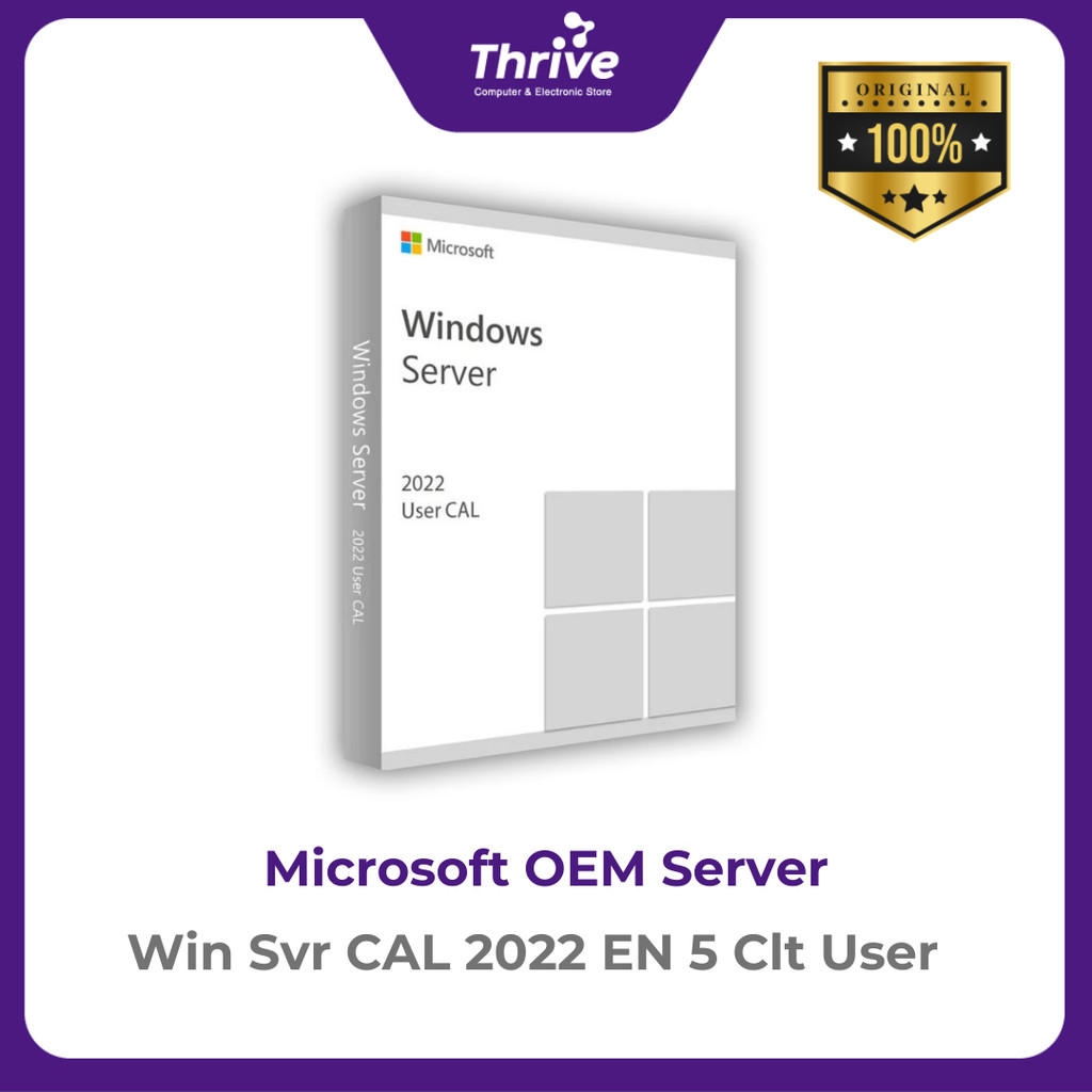 Jual Microsoft Windows Server 2022 EN 5 Client User | Shopee Indonesia