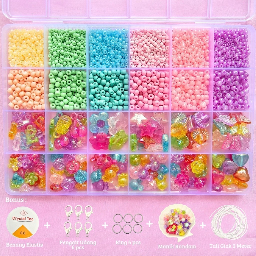 Jual Paket Set DIY Mote Manik Manik Pasir 1 Box - Manik2 Mote Payet ...