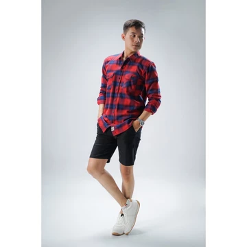 Baju Kemeja Flanel Pria Dan Wanita Lengan Panjang Motif Kotak Kualitas Premium
